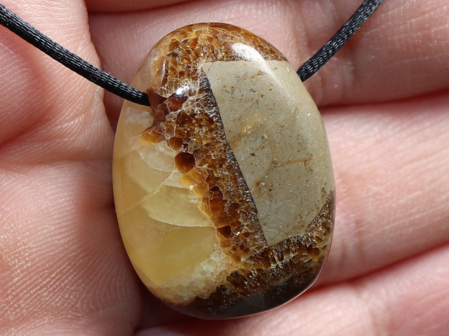 septaria with cord or silver 925