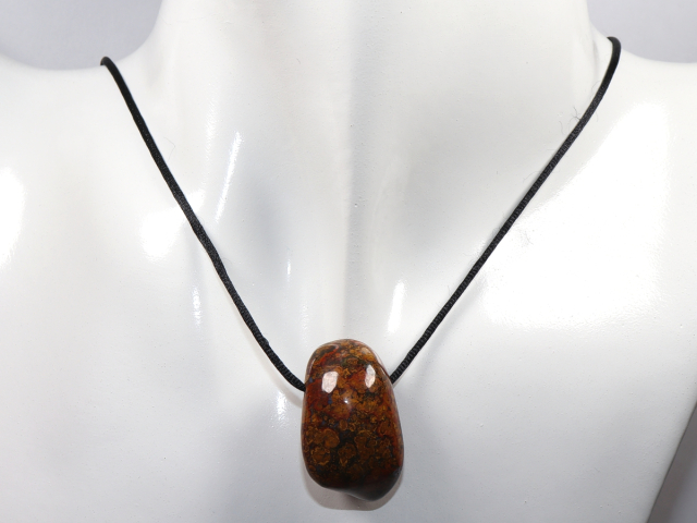 jasper-chalcedony with cord or silver 925