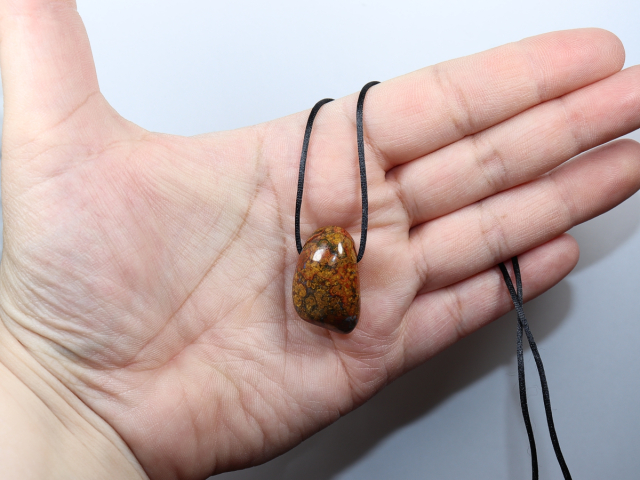 jasper-chalcedony with cord or silver 925