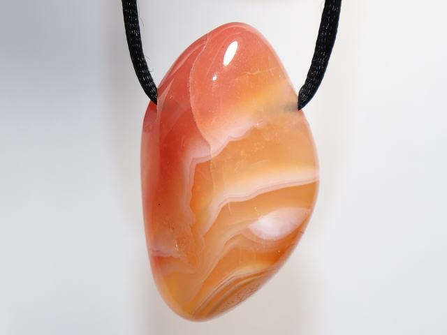 carnelian-agate with cord or silver 925