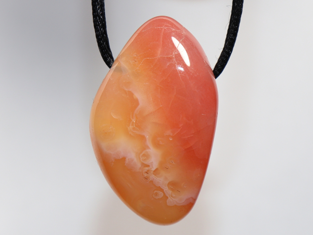 carnelian-agate with cord or silver 925