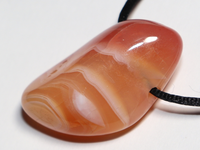 carnelian-agate with cord or silver 925