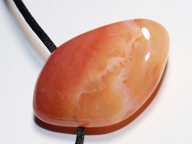 carnelian-agate with cord or silver 925