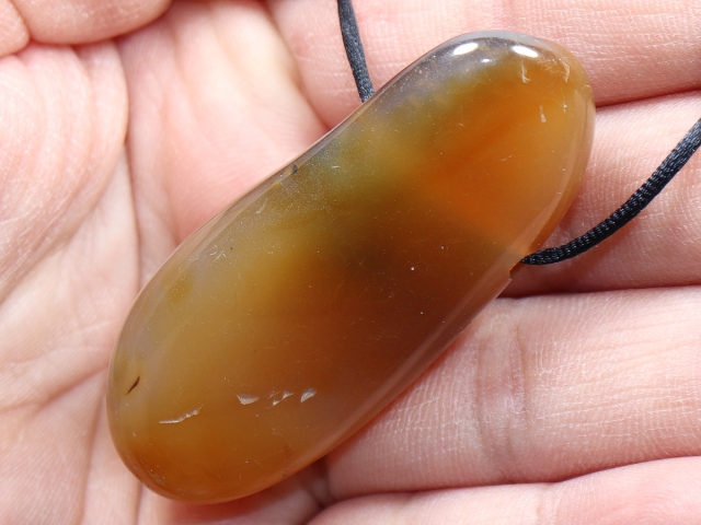 agate with cord or silver 925