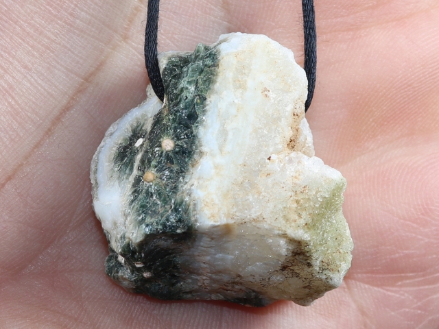 ocean jasper with cord or silver 925