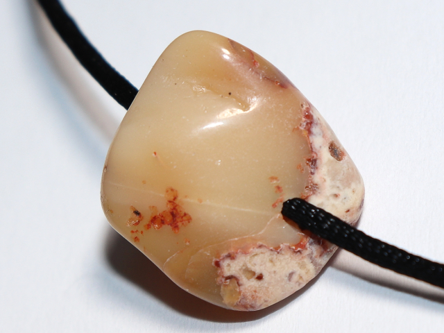 fire opal with cord or silver 925