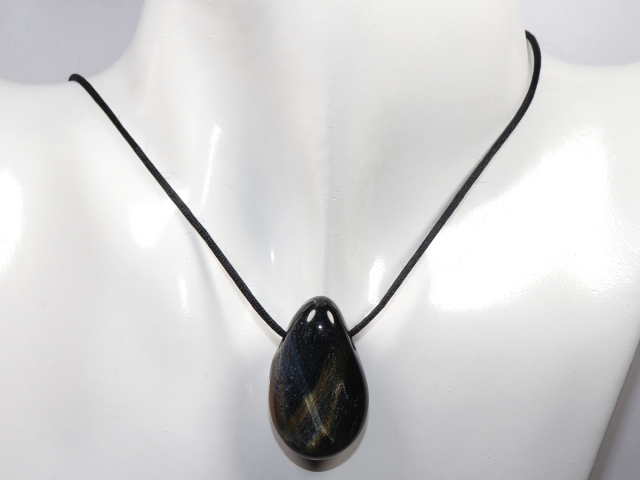 Preview: Falkenauge mit Tigerauge mit Band oder Silber 925