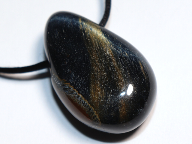 Preview: Falkenauge mit Tigerauge mit Band oder Silber 925