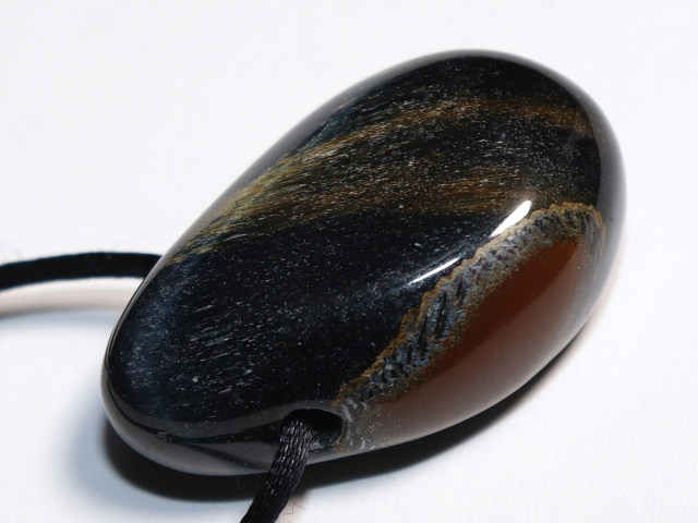 Falkenauge mit Tigerauge mit Band oder Silber 925