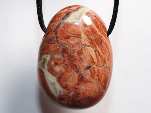 Preview: brecciated jasper with cord or silver 925