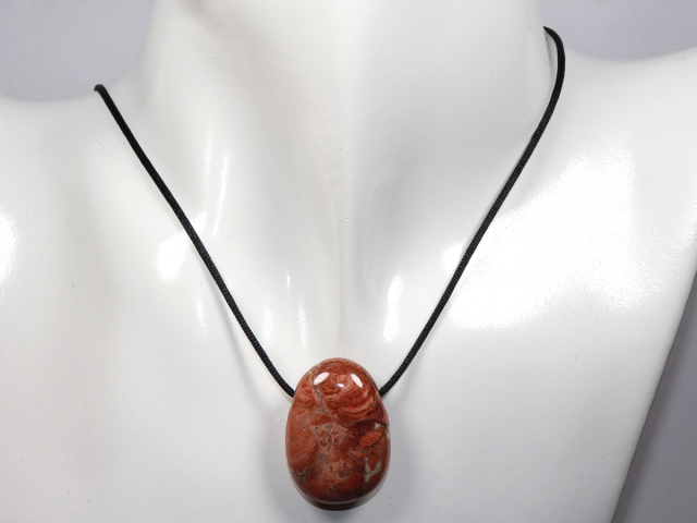 Preview: brecciated jasper with cord or silver 925