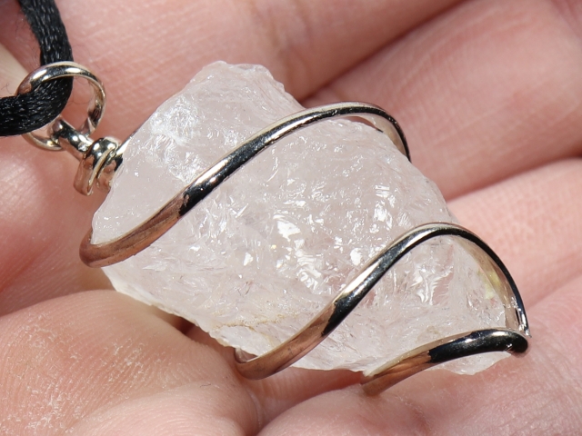 Bergkristall mit Band oder Silber 925
