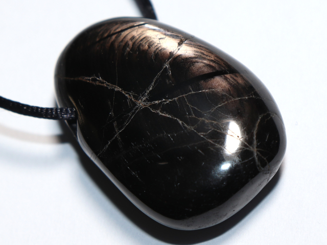 hypersthene with cord or silver 925