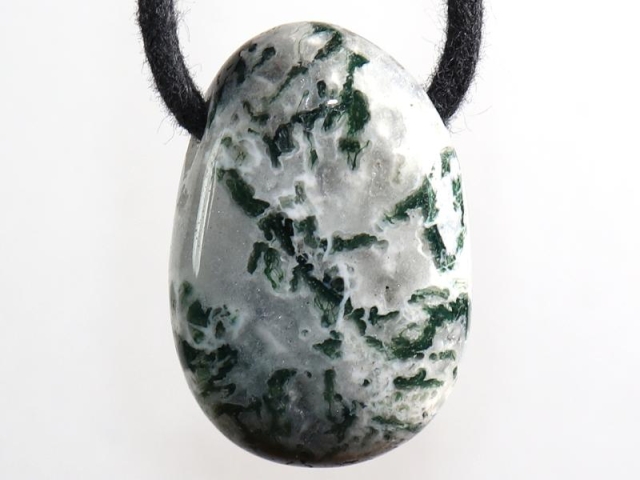 Tree agate on cord