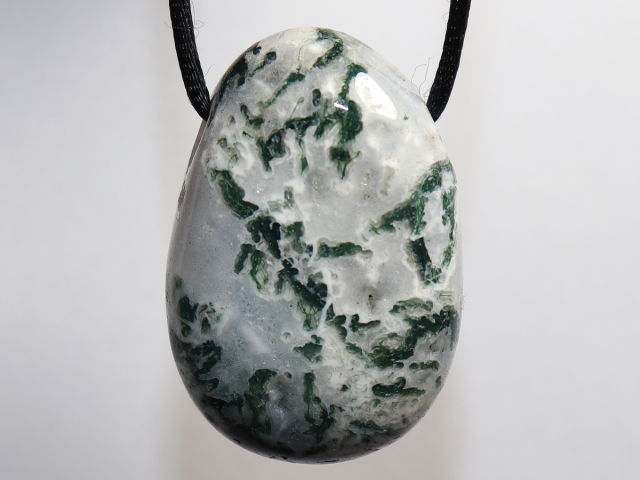 Preview: tree agate with cord or silver 925