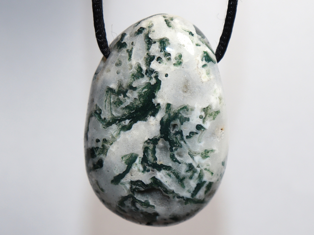 Preview: tree agate with cord or silver 925