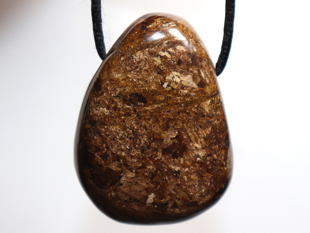 Preview: bronzite with cord or silver 925