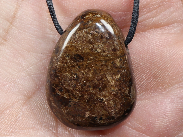 bronzite with cord or silver 925