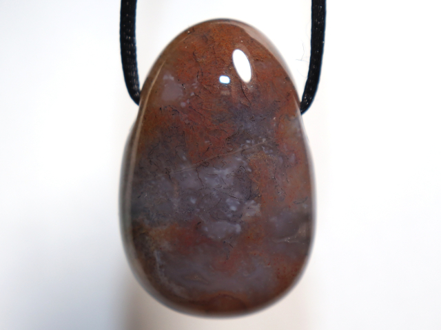 indian agate with cord or silver 925