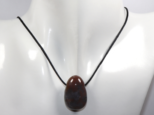 Preview: indian agate with cord or silver 925