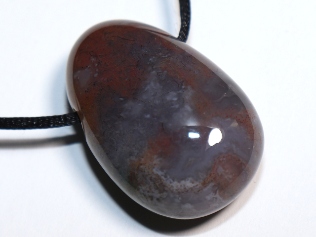 Preview: indian agate with cord or silver 925
