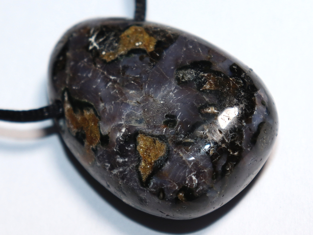gabbro with cord or silver 925