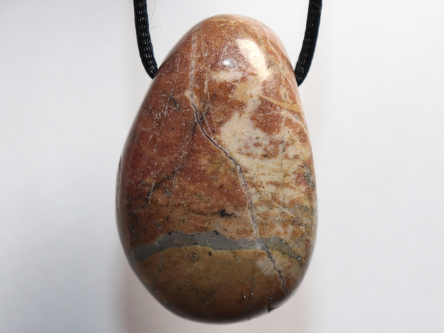 rhodonite with cord or silver 925