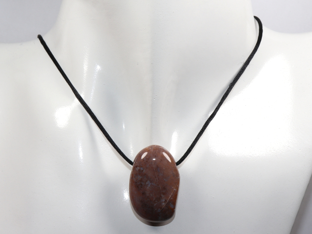Preview: indian agate with cord or silver 925