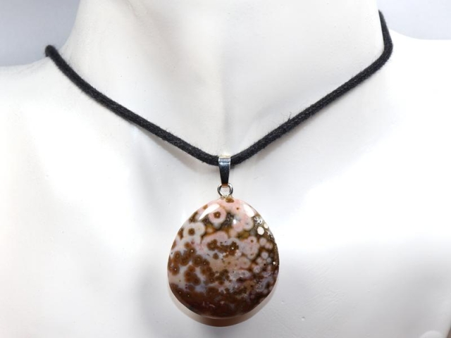 Ocean jasper on cord