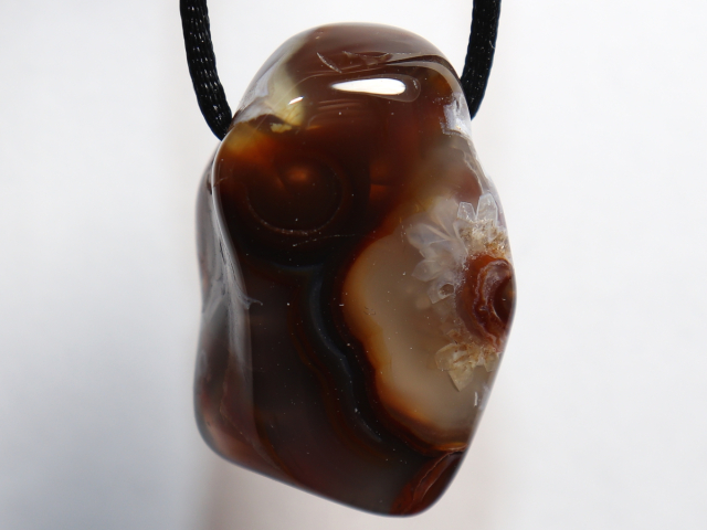 Preview: fire agate with cord or silver 925