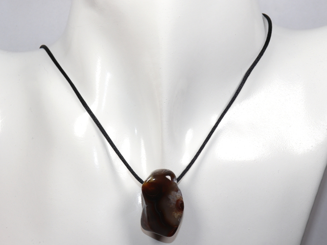 Preview: fire agate with cord or silver 925
