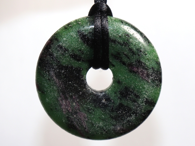 ruby in zoisite with cord