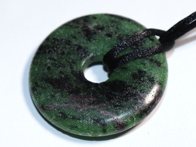 ruby in zoisite with cord