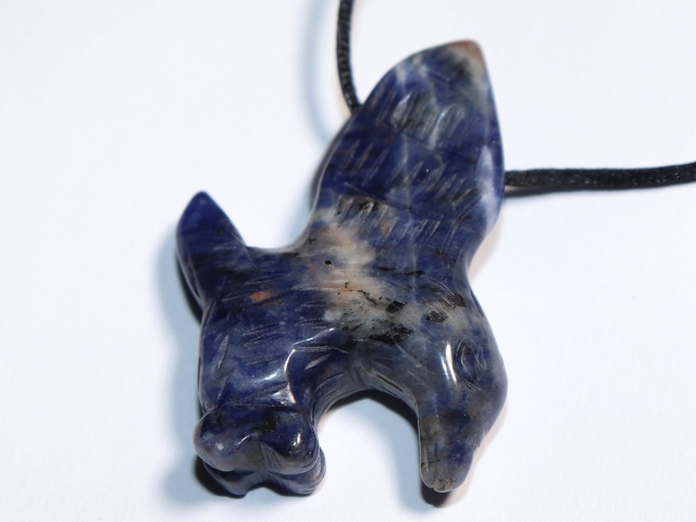 sodalite with cord or silver 925