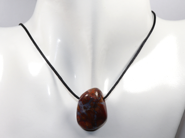 jasper-chalcedony with cord or silver 925