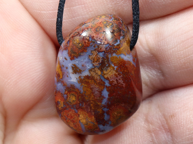 jasper-chalcedony with cord or silver 925