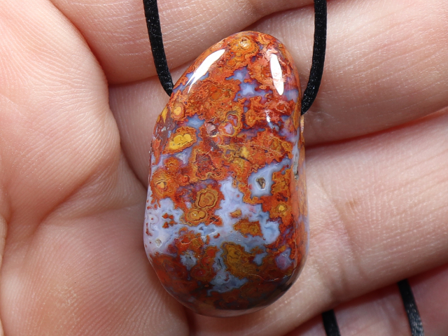 jasper-chalcedony with cord or silver 925