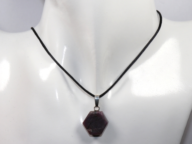 ruby with cord or silver 925