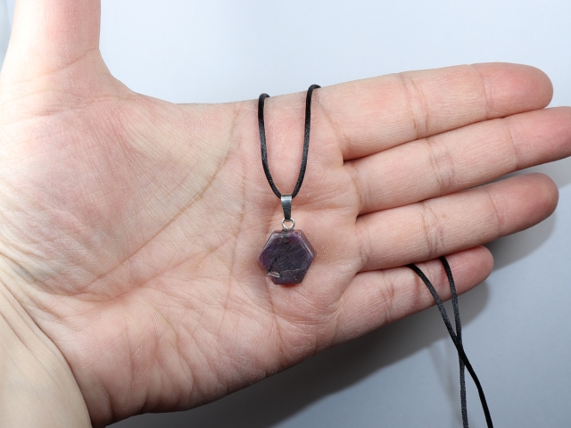 ruby with cord or silver 925