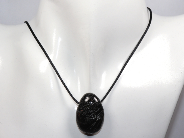Preview: black tourmaline (Schorl) with cord or silver 925