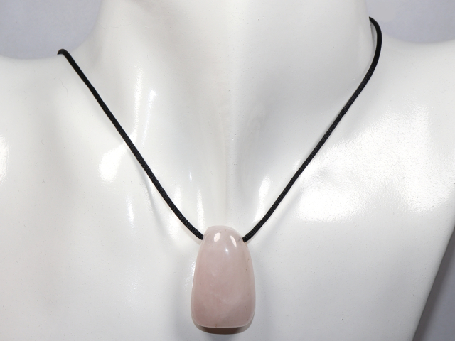 Preview: rose quartz with cord or silver 925
