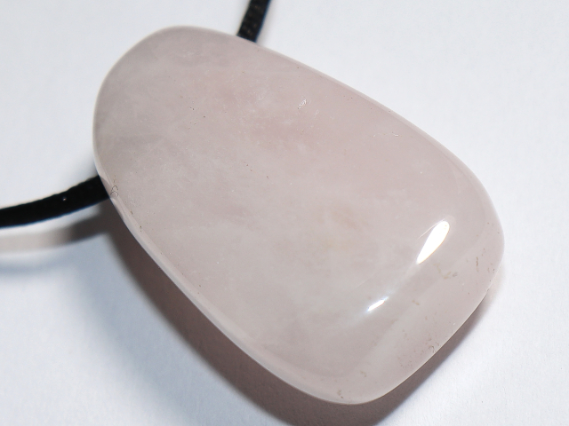 rose quartz with cord or silver 925
