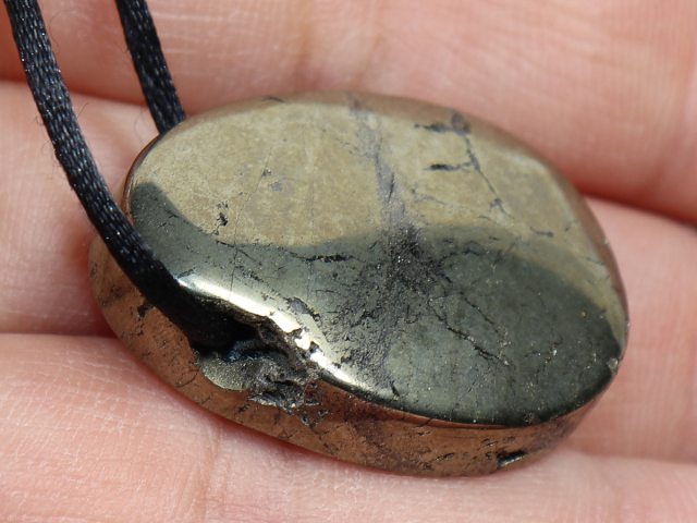 Pyrit mit Band oder Silber 925