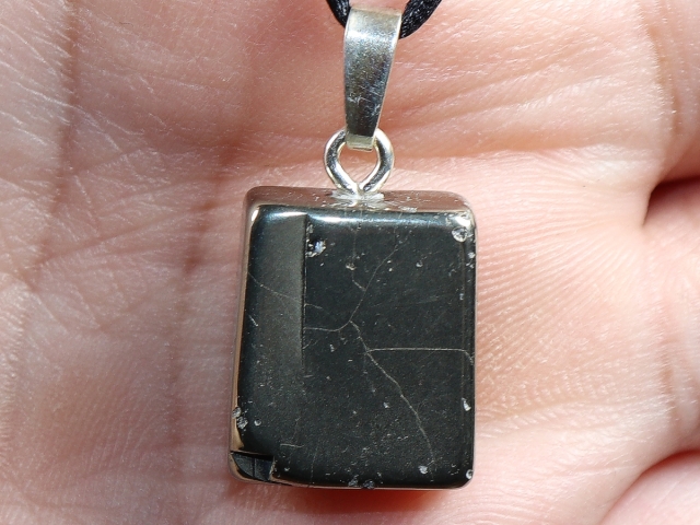 Pyrit mit Band oder Silber 925