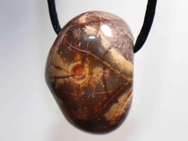 bird's eye jasper with cord or silver 925