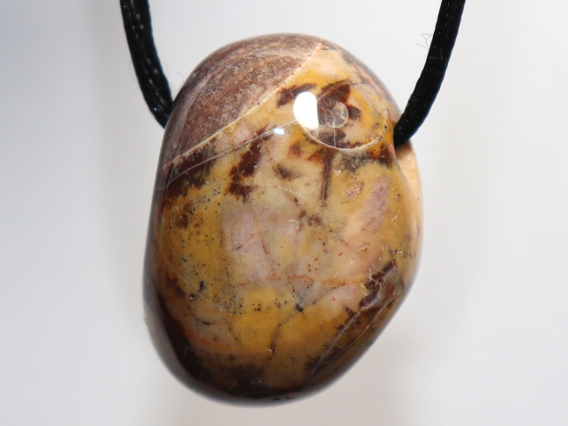 bird's eye jasper with cord or silver 925