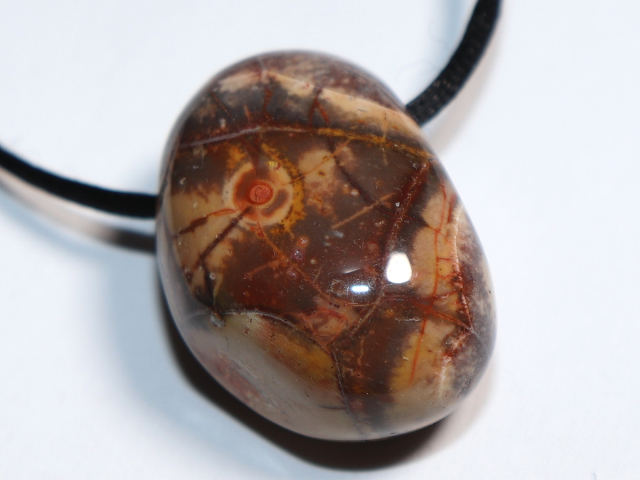 bird's eye jasper with cord or silver 925