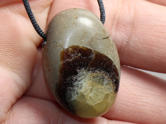 septaria with cord or silver 925