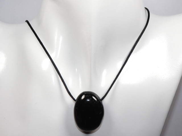 Preview: black tourmaline (Schorl) with cord or silver 925