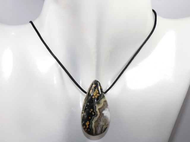 Preview: Ozeanjaspis mit Band oder Silber 925